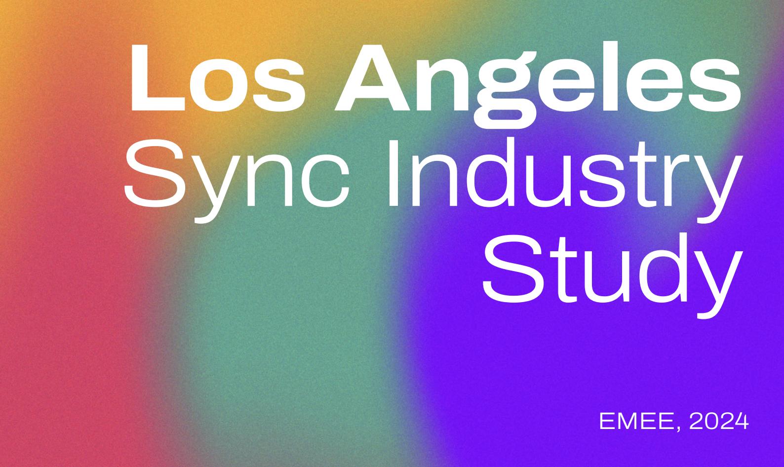 New Study: Los Angeles Sync Industry